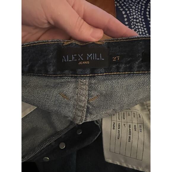 Alex Mill Jeans Alek Relaxed Wide Leg Pant Medium Wash 27 X 31 - Picture 4 of 5